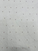 Pearl Glitter Studded Mesh, 2-Way Stretch Shimmer Mesh Fabric, Sold by the yard.