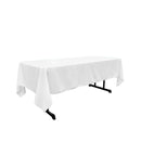 60" X 144" Rectangular Polyester Poplin Tablecloth