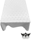 Rectangular Tablecloth Roses Jacquard Satin Overlay for Small Coffee Table Seamless. (60 Inches x 72 Inches)