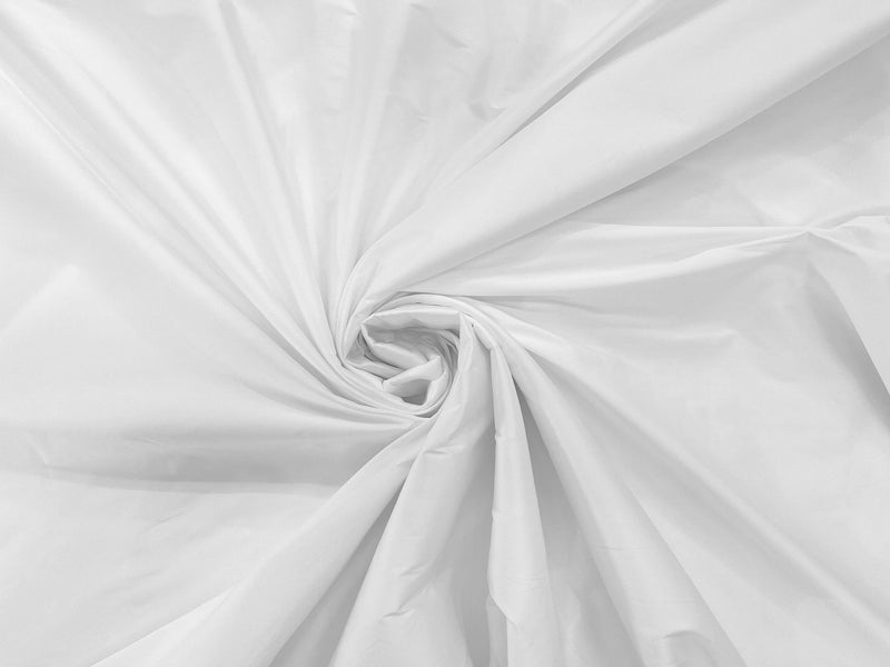 White - 100% Polyester Imitation Silk Taffeta Fabric 55" Wide/Costume/Dress/Cosplay/Wedding.
