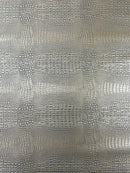 Crocodile Marine Vinyl 2 tone Upholstery, Crocodile Skin Texture Faux Leather PVC Vinyl, 54" Wide.