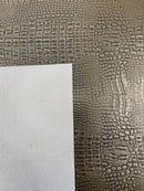 Crocodile Marine Vinyl 2 tone Upholstery, Crocodile Skin Texture Faux Leather PVC Vinyl, 54" Wide.