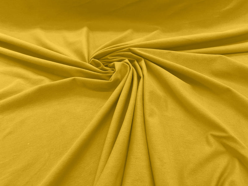 Yellow Cotton Jersey Spandex Knit Blend 95% Cotton 5 percent Spandex/58/60" Wide /Stretch Fabric/Costume