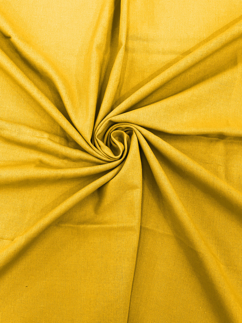 Yellow - Medium Weight Natural Linen Fabric/50 " Wide/Clothing