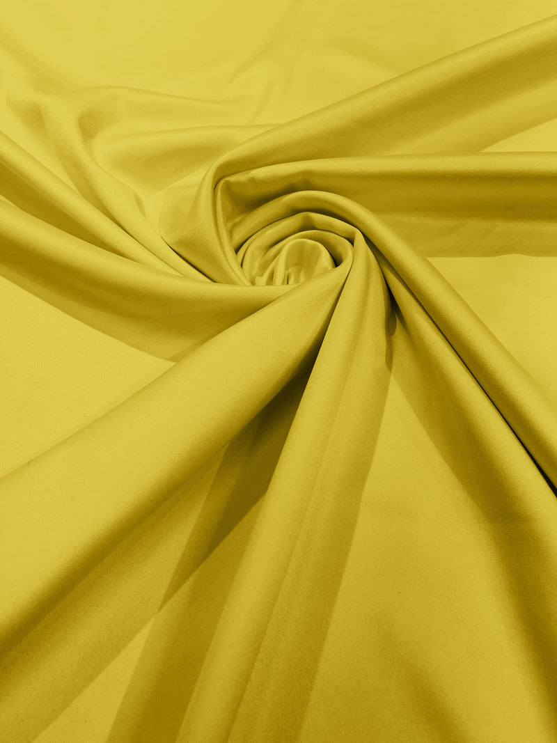 Yellow Matte Lamour Satin Duchess Fabric Bridesmaid Dress 58" Wide/Sold By The Yard