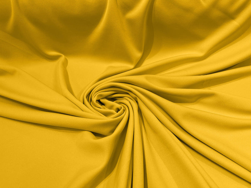 Yellow Stretch Double Knit Scuba Fabric Wrinkle Free/ 58" Wide 100%Polyester ByTheYard.