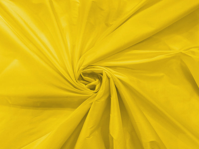 Yellow - 100% Polyester Imitation Silk Taffeta Fabric 55" Wide/Costume/Dress/Cosplay/Wedding.