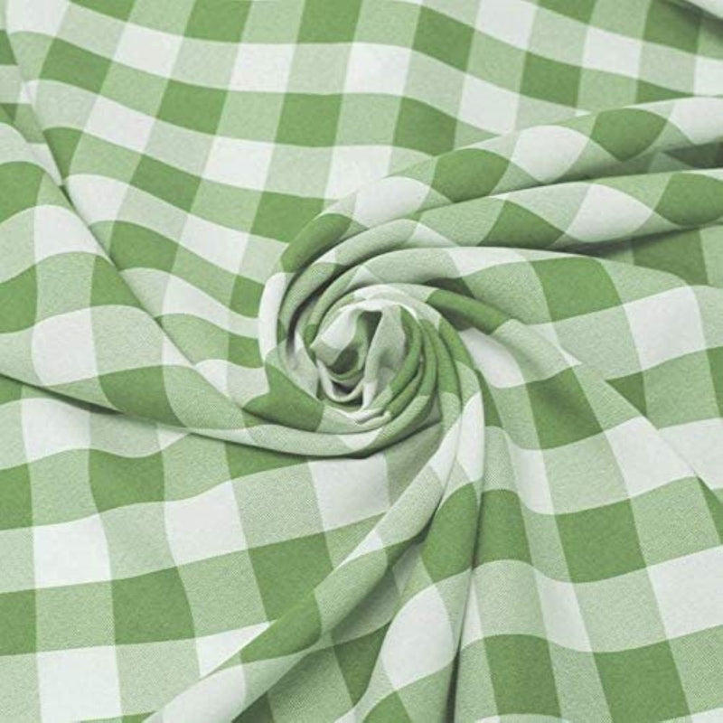 58/59" Wide 100% Polyester Poplin Gingham Checkered Fabric By The Yard