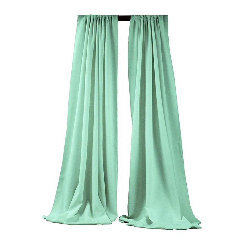 Backdrop Drape Curtain 5 Feet Wide x 10 Feet High, Polyester Poplin SEAMLESS 1 SETS.