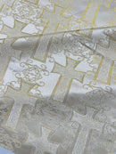 Big Cross Jacquard Satin 58" Wide| New Creations Fabric & Foam Inc. - New Creations Fabric & Foam Inc