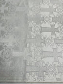 Big Cross Jacquard Satin 58" Wide| New Creations Fabric & Foam Inc. - New Creations Fabric & Foam Inc