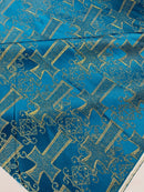 Big Cross Jacquard Satin 58" Wide| New Creations Fabric & Foam Inc. - New Creations Fabric & Foam Inc