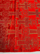 Big Cross Jacquard Satin 58" Wide| New Creations Fabric & Foam Inc. - New Creations Fabric & Foam Inc