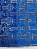 Big Cross Jacquard Satin 58" Wide| New Creations Fabric & Foam Inc. - New Creations Fabric & Foam Inc