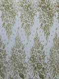 Big Glitter Damask Design On A Mesh Lace Fabric| New Creations Fabric & Foam Inc. - New Creations Fabric & Foam Inc