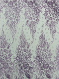 Big Glitter Damask Design On A Mesh Lace Fabric| New Creations Fabric & Foam Inc. - New Creations Fabric & Foam Inc
