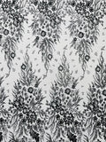Big Glitter Damask Design On A Mesh Lace Fabric| New Creations Fabric & Foam Inc. - New Creations Fabric & Foam Inc