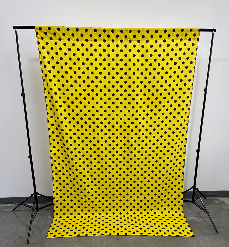 58" Wide x 120" High, Poly Cotton Polka Dot Decorative Backdrop Drape Curtain Divider, 1 Panel