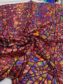 Broken Glass Sequin Velvet 58" Wide| New Creations Fabric & Foam Inc. - New Creations Fabric & Foam Inc