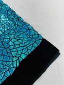 Broken Glass Sequin Velvet 58" Wide| New Creations Fabric & Foam Inc. - New Creations Fabric & Foam Inc