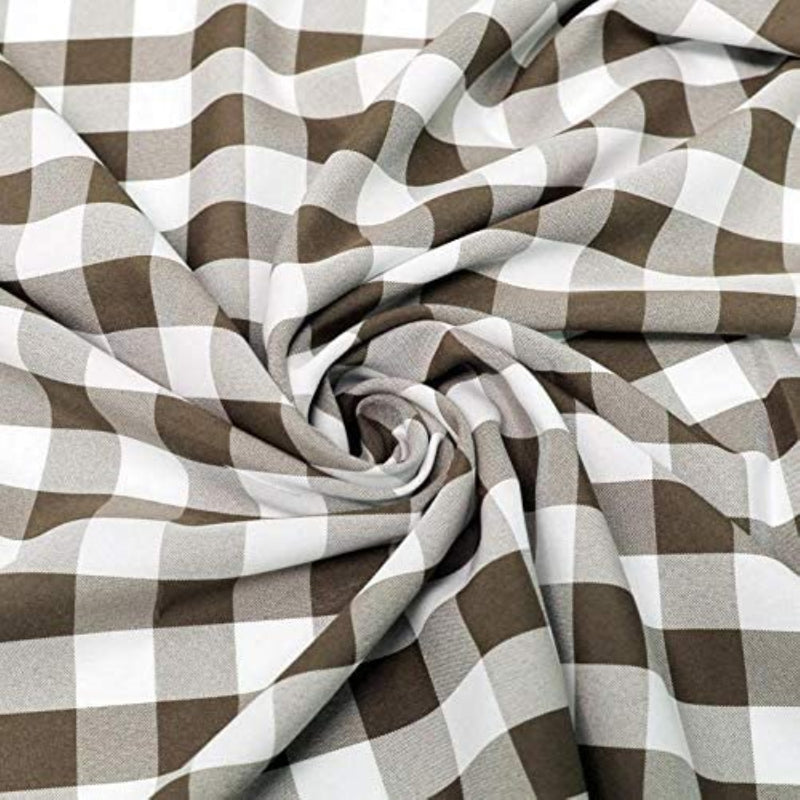 58/59" Wide 100% Polyester Poplin Gingham Checkered Fabric By The Yard