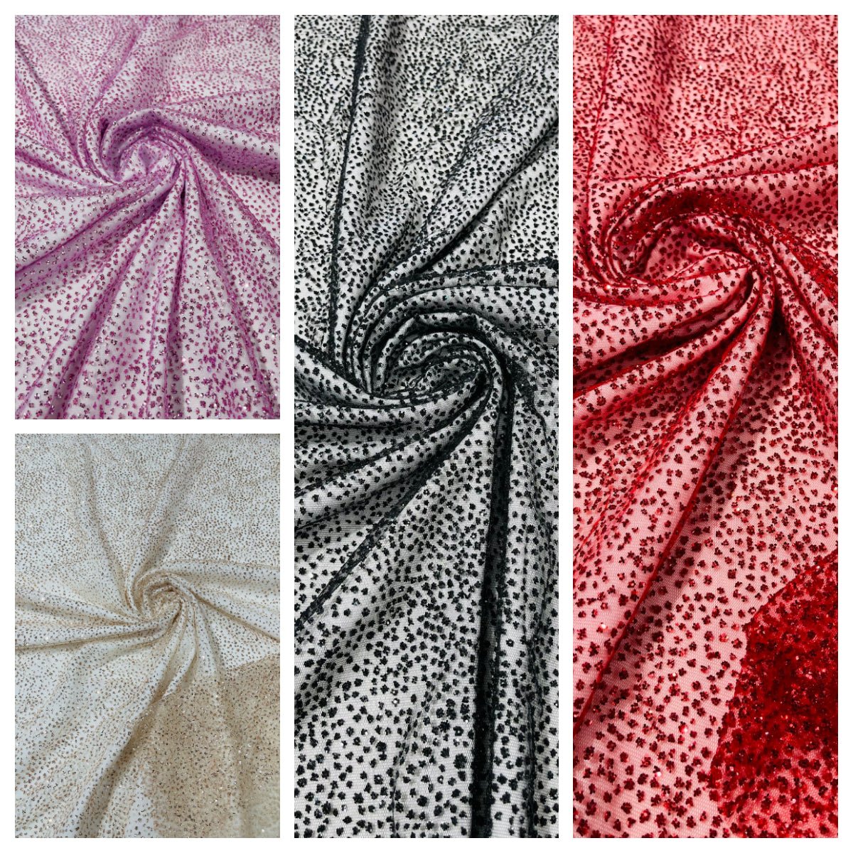 CHUNKY TULLE GLITTER (by the yard) - New Creations Fabric & Foam Inc