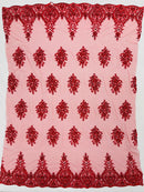 Classic Beaded Damask Lace 54” Wide| New Creations Fabric & Foam Inc. - New Creations Fabric & Foam Inc