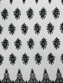 Classic Beaded Damask Lace 54” Wide| New Creations Fabric & Foam Inc. - New Creations Fabric & Foam Inc