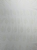 Classic Beaded Damask Lace 54” Wide| New Creations Fabric & Foam Inc. - New Creations Fabric & Foam Inc