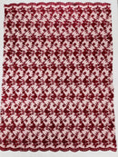 Corded Lace/ Butterfly Design Embroidered With Sequin on a Mesh Lace Fabric - New Creations Fabric & Foam Inc