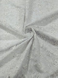 Corded Lace/ Butterfly Design Embroidered With Sequin on a Mesh Lace Fabric - New Creations Fabric & Foam Inc