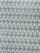 Corded Lace/ Butterfly Design Embroidered With Sequin on a Mesh Lace Fabric - New Creations Fabric & Foam Inc