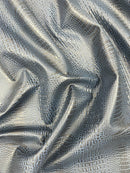 Crocodile Marine Vinyl 2 tone Upholstery Skin Texture Faux Leather PVC| New Creations Fabric & Foam Inc. - New Creations Fabric & Foam Inc