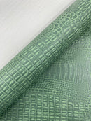 Crocodile Marine Vinyl 2 tone Upholstery Skin Texture Faux Leather PVC| New Creations Fabric & Foam Inc. - New Creations Fabric & Foam Inc