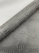 Crocodile Marine Vinyl 2 tone Upholstery Skin Texture Faux Leather PVC| New Creations Fabric & Foam Inc. - New Creations Fabric & Foam Inc