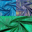 ILLUSION FOIL SNAKE STRETCH VELVET FABRIC (by the yard)