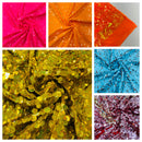 ROUND PALLETTE SEQUIN ON MESH FABRIC (By The Yard)