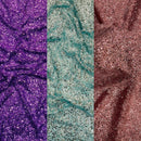 Sequin Eyelash Fringe Design Fabric, (By The Yard)