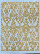 Damask Embroidered Lace Fabric 54” Wide| New Creations Fabric & Foam Inc. - New Creations Fabric & Foam Inc