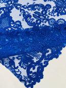 Damask Embroidered Lace Fabric 54” Wide| New Creations Fabric & Foam Inc. - New Creations Fabric & Foam Inc