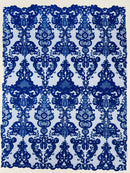 Damask Embroidered Lace Fabric 54” Wide| New Creations Fabric & Foam Inc. - New Creations Fabric & Foam Inc