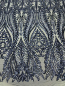 Damask Sequin Fabric 54” wide| New Creations Fabric & Foam Inc. - New Creations Fabric & Foam Inc