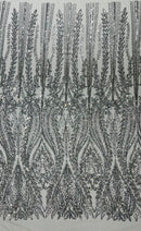 Damask Sequin Fabric 54” wide| New Creations Fabric & Foam Inc. - New Creations Fabric & Foam Inc
