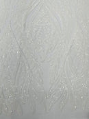 Damask Sequin Fabric 54” wide| New Creations Fabric & Foam Inc. - New Creations Fabric & Foam Inc