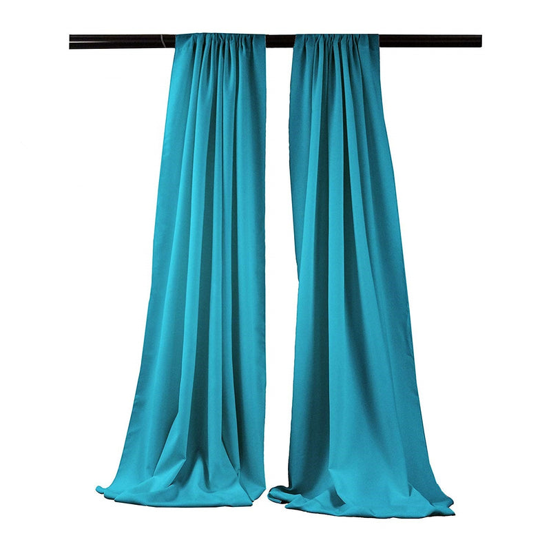 Backdrop Drape Curtain 5 Feet Wide x 15 Feet High, Polyester Poplin SEAMLESS 1 SETS.