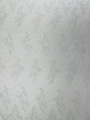 ELEGANT BEADED FLORAL LACE ON MESH FABRIC (By The Yard) - New Creations Fabric & Foam Inc