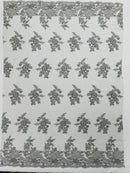 Eva Luxury Beaded Floral Lace 54” Wide| New Creations Fabric & Foam Inc. - New Creations Fabric & Foam Inc