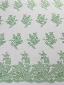 Eva Luxury Beaded Floral Lace 54” Wide| New Creations Fabric & Foam Inc. - New Creations Fabric & Foam Inc