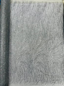 Fashion Glitter Design On A Mesh Lace Fabric| New Creations Fabric & Foam Inc. - New Creations Fabric & Foam Inc