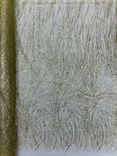 Fashion Glitter Design On A Mesh Lace Fabric| New Creations Fabric & Foam Inc. - New Creations Fabric & Foam Inc